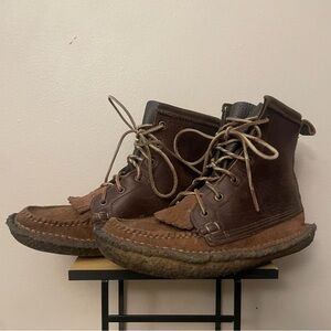 Quoddy Made to Order Dark Brown Leather & Suede Camp Boots - Handmade in Maine
